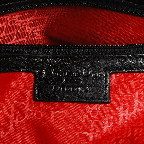 dior soft tote purse lambskin leather 9626 black - Click Image to Close